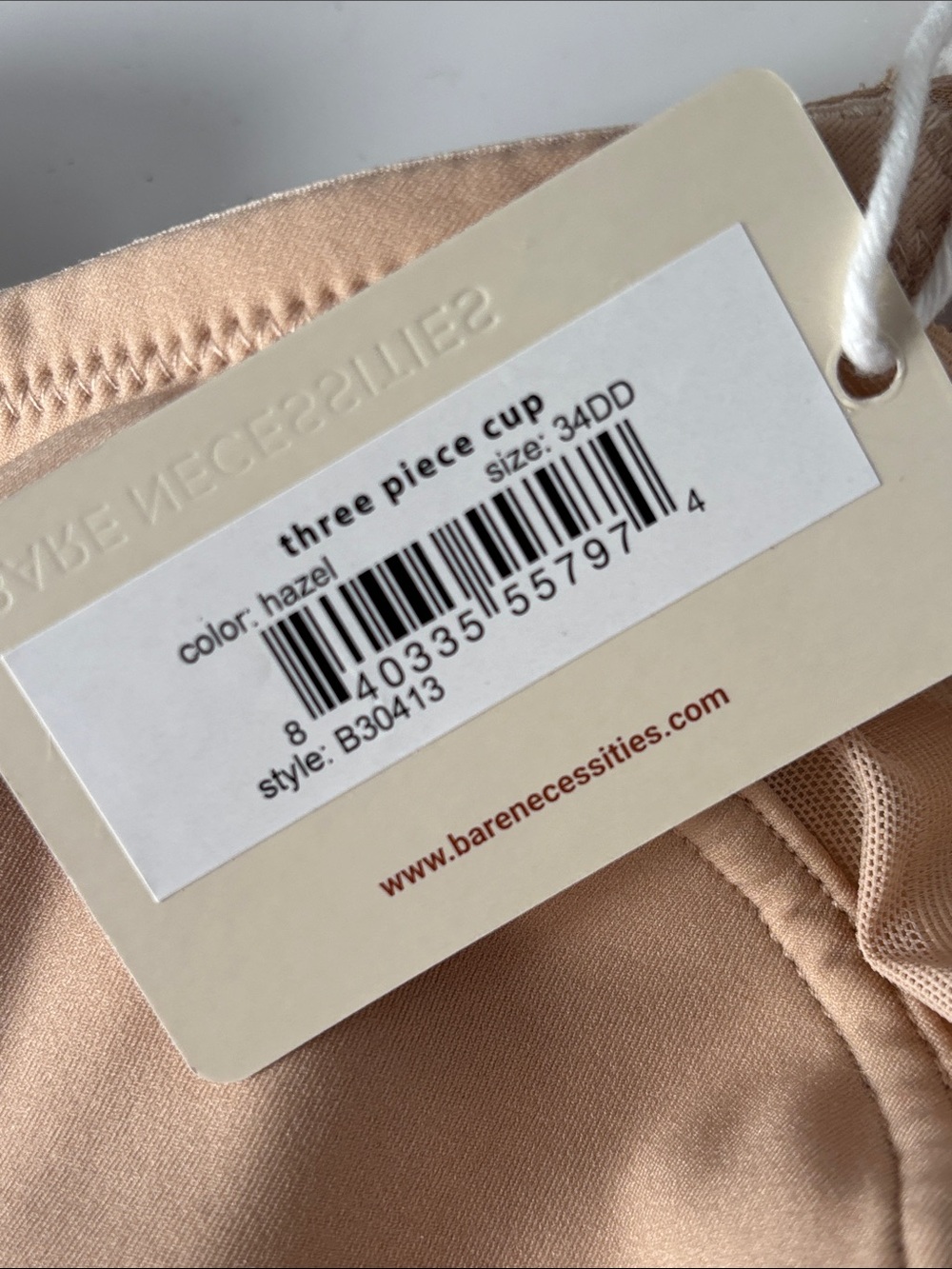 NWT Bare Necessities 3-piece Unlined Cup Underwire Side Support Bra 34DD (E) - Picture 7 of 10